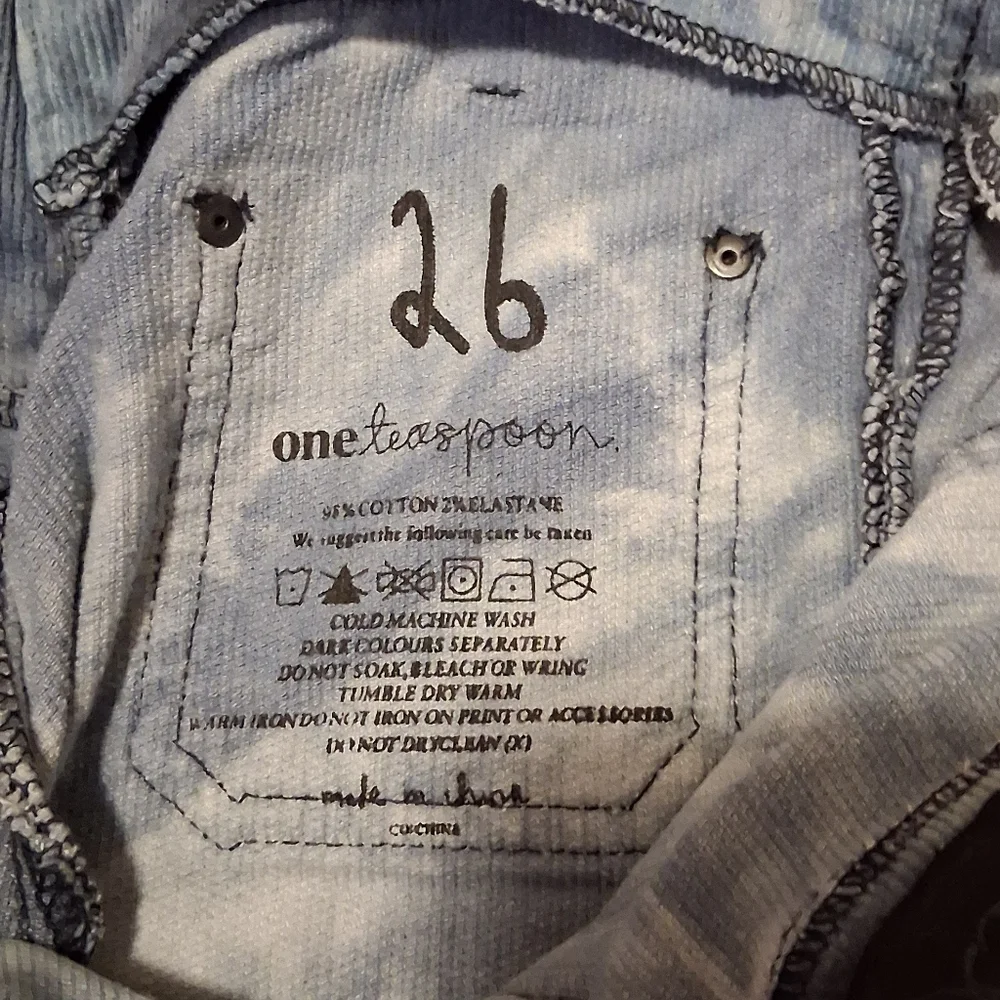 Oneteaspoon Tie Dye Cord Ziggy's Super Flare Bell Bottom Pants - Picture 9 of 11